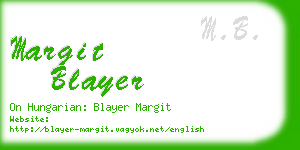 margit blayer business card